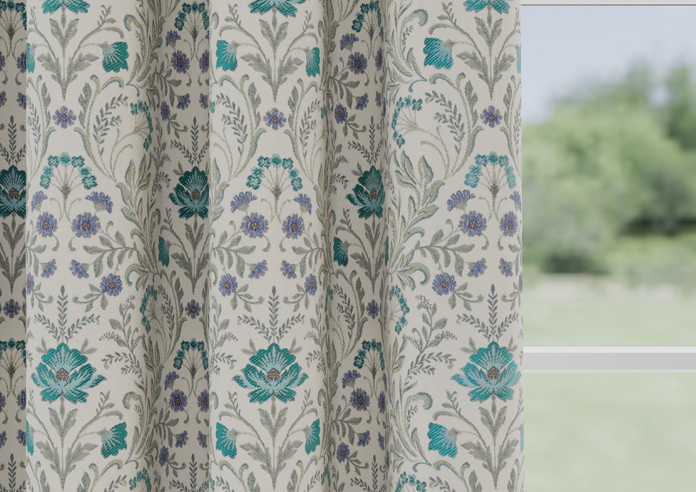 Cotswold (Blackout) Pencil Pleat, Blue - Ready Made Curtains - Image 5